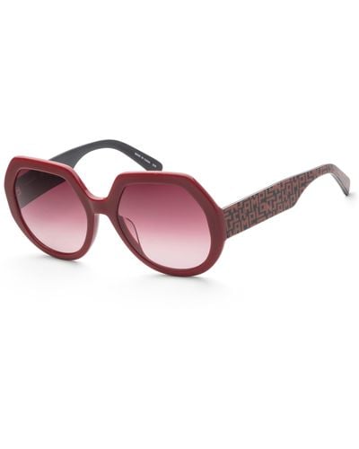Longchamp 55 Mm Sunglasses Lo655s-726 - Red
