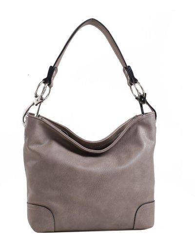 MKF Collection by Mia K Emily Soft Vegan Leather Hobo Handbag - White