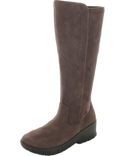 Bzees Brandy Tall Pull On Knee-high Boots - Brown