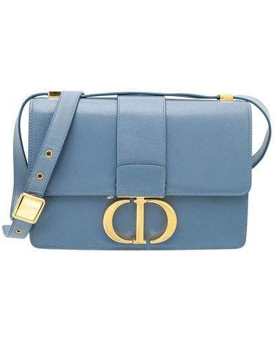 Dior 30 Montaigne Flap Medium Shoulder Bag - Blue