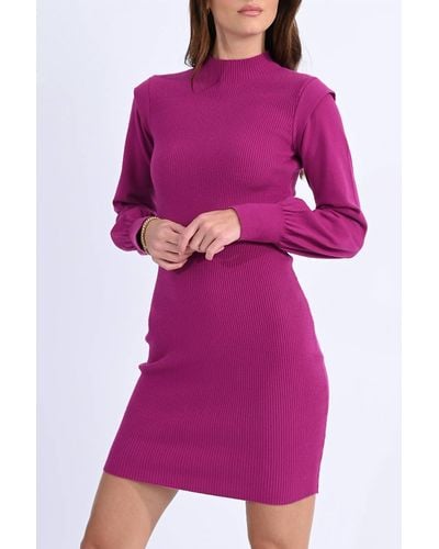 Molly Bracken Haven Knitted Dress - Purple