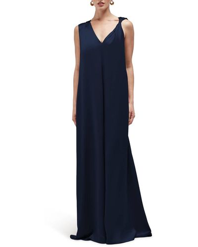 Careste Faith Silk Maxi Dress - Blue