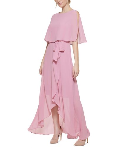 Jessica Howard Drapey Maxi Evening Dress - Pink