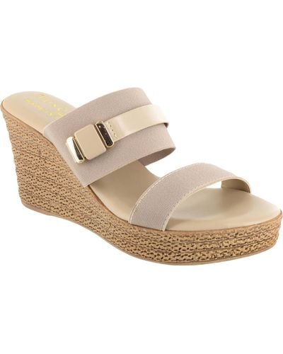 TUSCANY by Easy StreetR Esta Woven Padded Insole Wedge Sandals - Natural