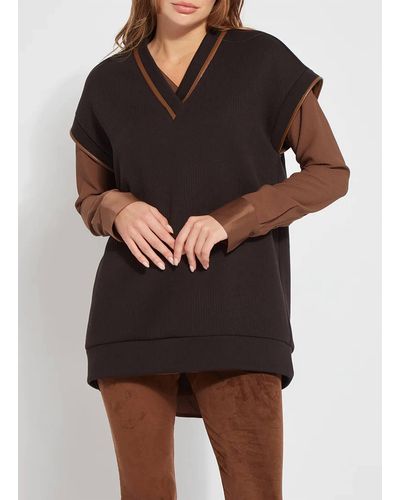 Lyssé Quilted Convertible Sweatshirt - Black