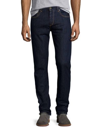 Rag & Bone Standard Issue 5 Pocket Fit 3 Heritage Slim Straight Leg Jeans - Blue