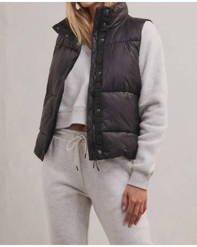 Z Supply Just Right Puffer Vest - Gray
