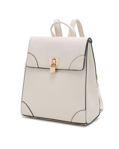 MKF Collection by Mia K Sansa Vegan Leather 's Backpack - Natural