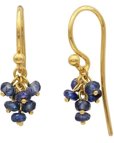 Gurhan Boucle Gold Earrings In Sapphire - Black