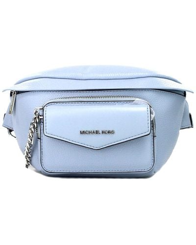 Michael Kors Maisie Large Blue 2-n-1 Waistpack Card Case Fanny Pack Bag