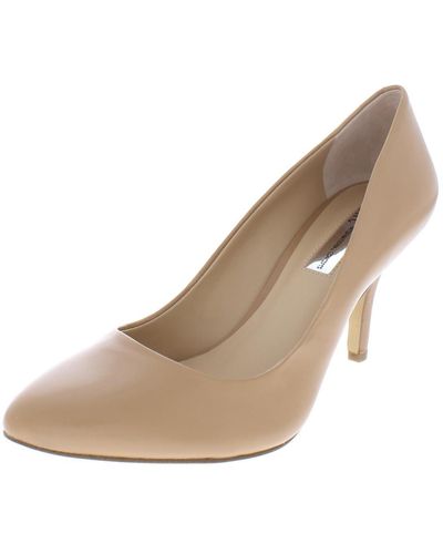 INC Zitah Padded Insole Almond Toe Pumps - Natural