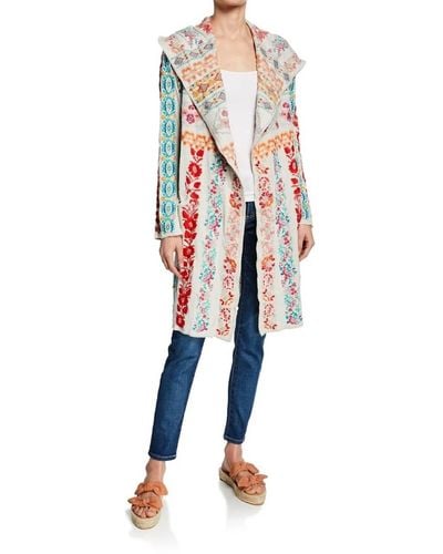 Johnny Was Seil Hooded Duster - Multicolor