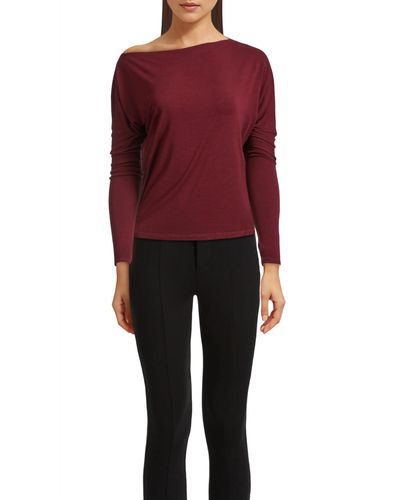Enza Costa Silk Jersey Slouch Top - Red