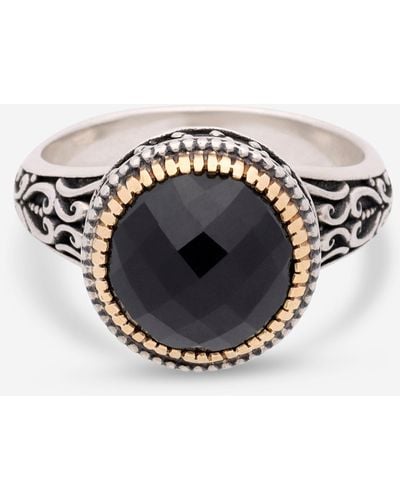 Konstantino Calypso Sterling Silver And 18k Yellow Gold - Black