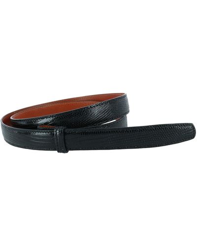 Trafalgar Genuine Lizard 30mm Compression Belt Strap - Black