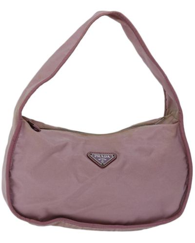 Prada Tessuto Synthetic Shoulder Bag (pre-owned) - Purple