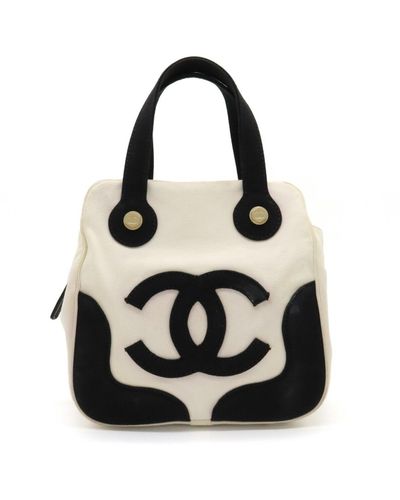 Chanel Canvas Tote Bag (pre-owned) - Black