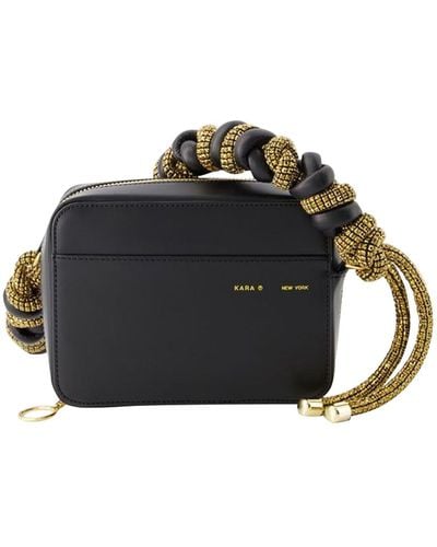 Kara Phone Cord Bag - - Leather - Black