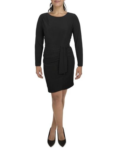 DKNY Ruched Sheath Cocktail And Party Dress - Black
