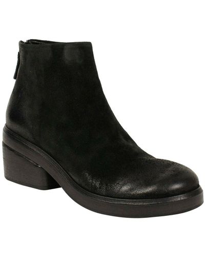 Marsèll Bo Ceppo' Distressed Leather Ankle Boots - Black