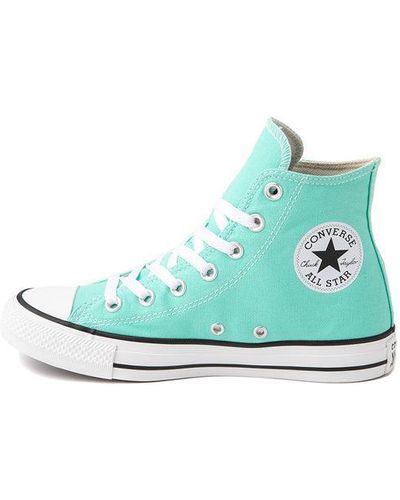 Converse Chuck Taylor All Star Hi A03796f Teal White Skate Shoes Nr5013 - Blue