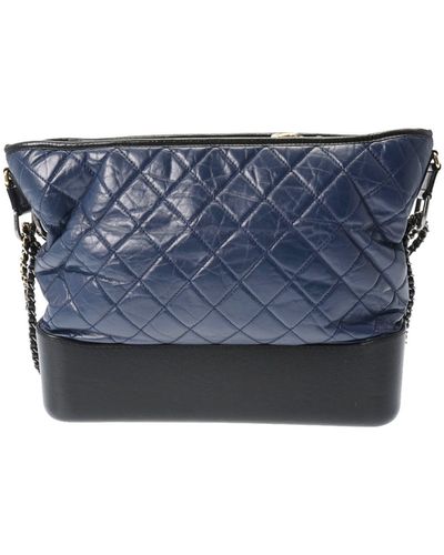 Chanel Gabrielle Leather Shopper Bag (pre-owned) - Blue
