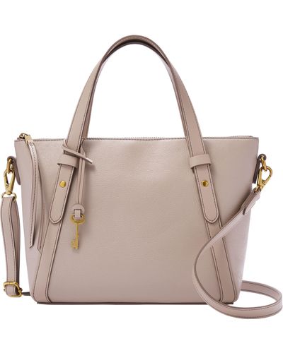 Fossil Avondale Leather Satchel - Natural