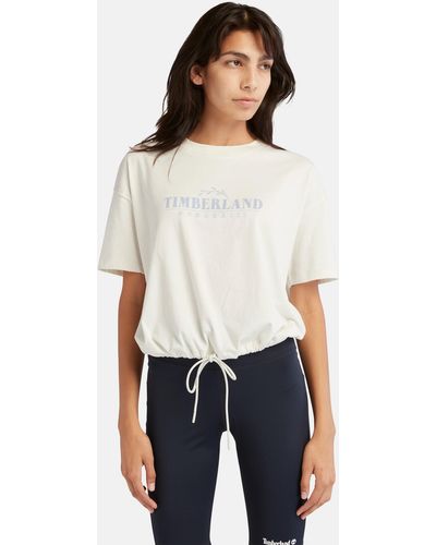Timberland Front-logo Drawstring T-shirt - White