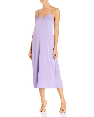 French Connection V-neck Maxi Slip Dress - Purple