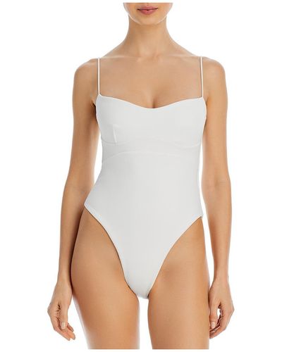 Haight Solid Polyester One-piece Swimsuit - White