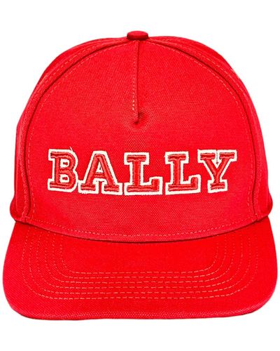 Bally Logo River Baseball Cap 630780 - Red