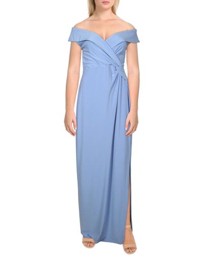 Lauren by Ralph Lauren Jersey Long Evening Dress - Blue
