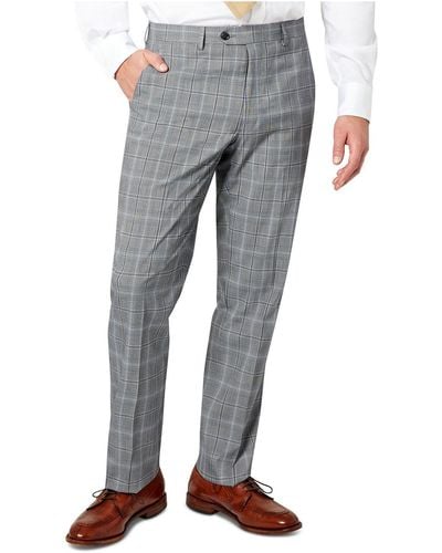 Sean John Plaid Classic Fit Suit Pants - Gray