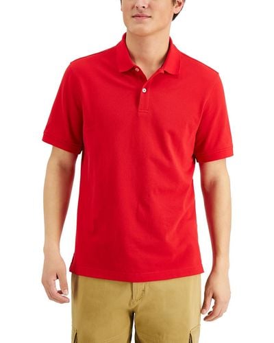 Club Room Classic Fit Performance Polo Shirt - Red