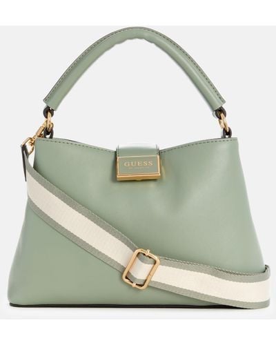 Guess Factory Stacy Small Satchel - Green
