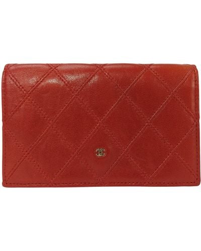 Chanel Matelassé Leather Wallet (pre-owned) - Red