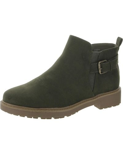 Esprit Sienna Faux Suede Ankle Booties - Green