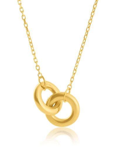 MAX + STONE 14k Gold Linked Circle Necklace - Metallic