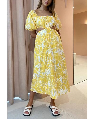 Faithfull The Brand Shalia Maxi Dress - Yellow