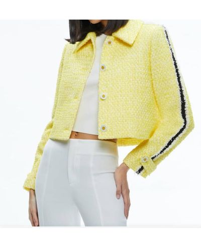 Alice + Olivia Tammy 50s Style Jacket - Yellow