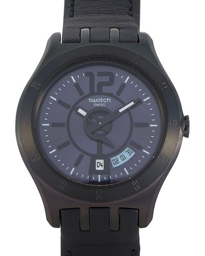 Swatch In A Stately Mode 43mm Watch Ytb400 - Black