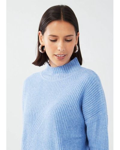 Fdj Mockneck Tunic Sweater - Blue