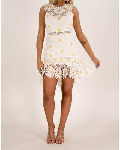 Saylor Cori Daisy Mini Dress - Natural