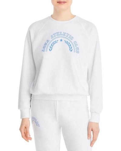 Aqua Graphic Crewneck Sweatshirt - White