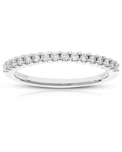 Vir Jewels 1/4 Cttw Round Lab Grown Diamond Prong Set Wedding Engagement Ring .925 Sterling - Metallic