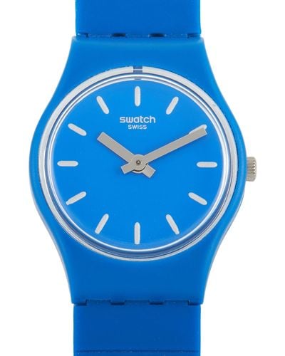 Swatch Lady Flexiblu S 25 Mm Plastic And Silicone Watch Ln155b - Blue