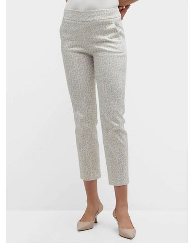 Avenue Montaigne Lulu Ankle Slim Straight Pant With Pocket - Gray