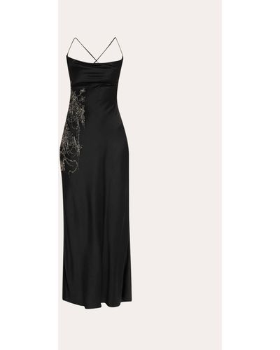 Jason Wu Slip Dress With Bead Applique - Black