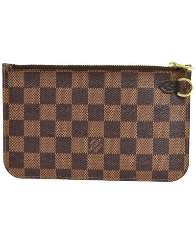 Louis Vuitton Neverfull Pouch Canvas Clutch Bag (pre-owned) - Brown
