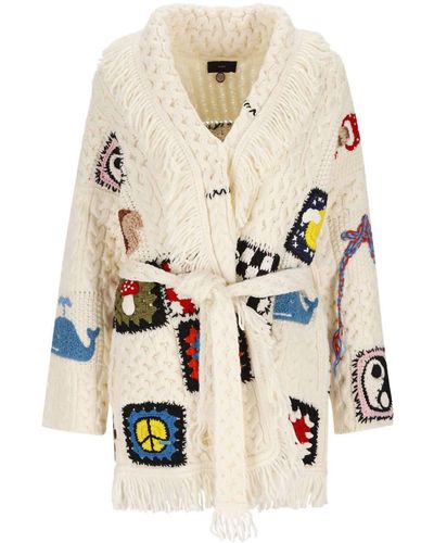 Alanui Northern Vibes Patchwork Cardigan - White